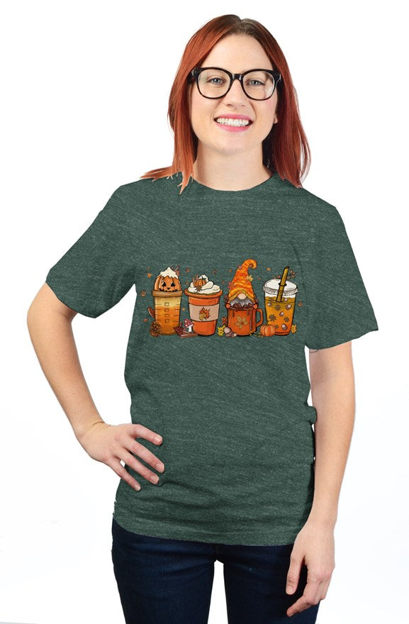 Green fall & halloween coffee t shirt