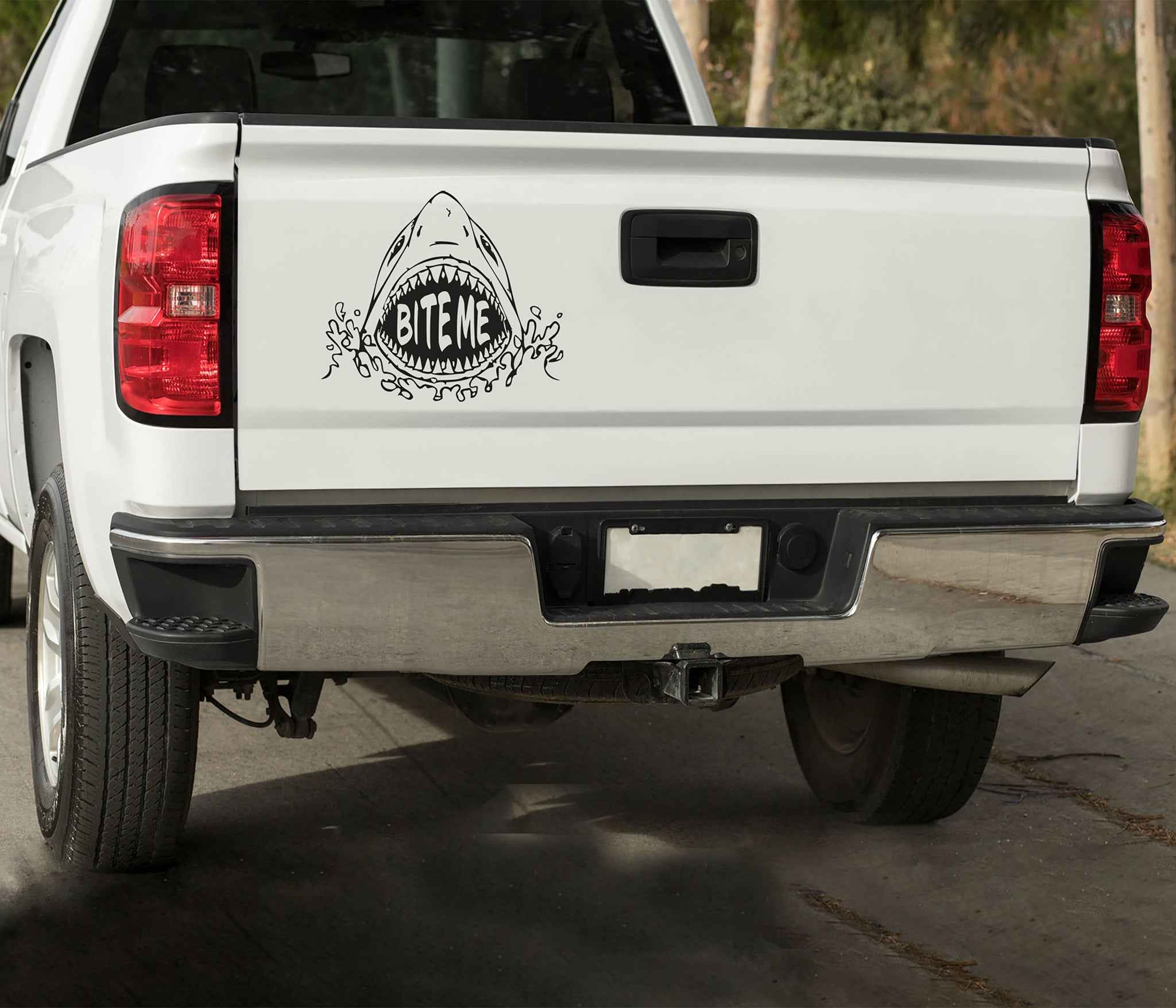 Bite Me Funny Hunting Window Decal Sticker, Custom Made In the USA